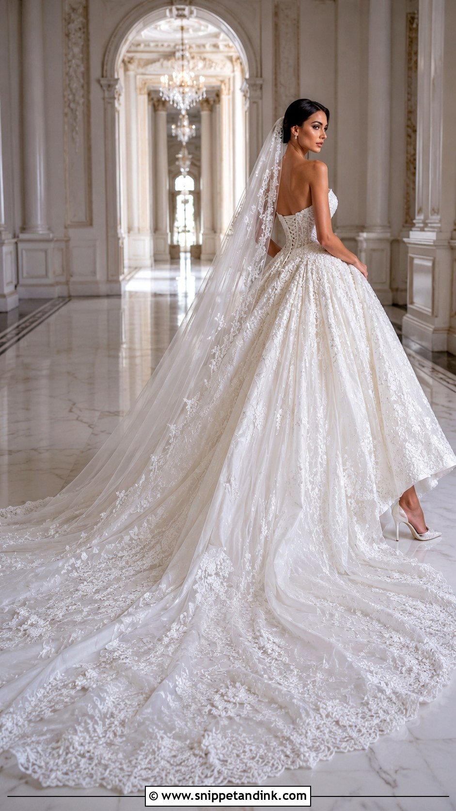 Joli Poli Cathedral Train Wedding Dress - Snippet and Ink - 20 Joli Poli Wedding Dress Ideas