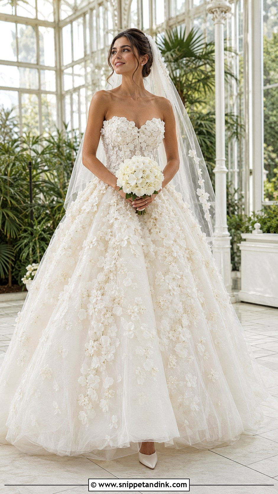 Joli Poli Floral Applique Ball Gown - Snippet and Ink - 20 Joli Poli Wedding Dress Ideas