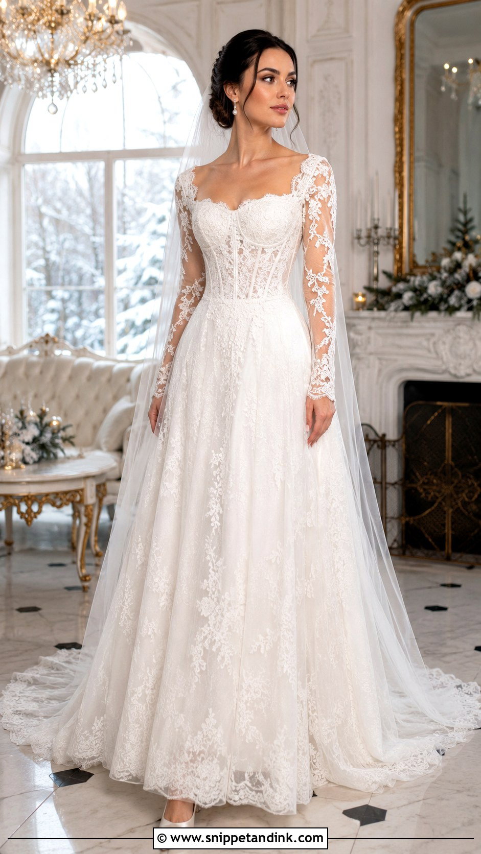 Joli Poli Long Sleeve Lace Wedding Dress - Snippet and Ink - 20 Joli Poli Wedding Dress Ideas