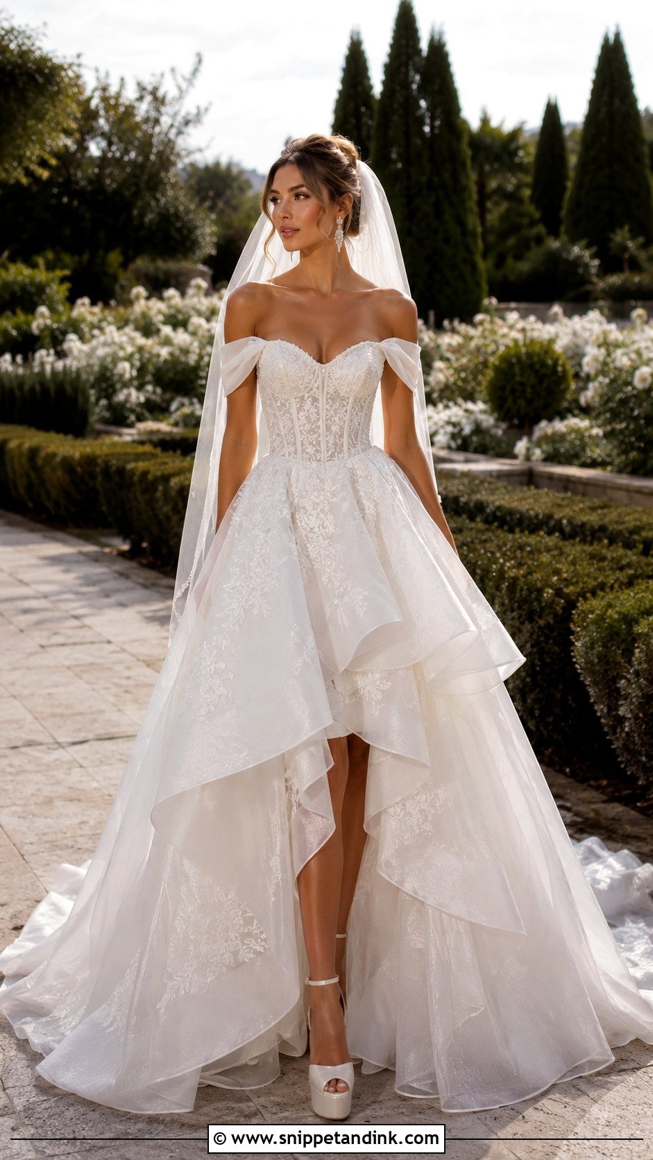 Joli Poli Off The Shoulder Wedding Dress - Snippet and Ink - 20 Joli Poli Wedding Dress Ideas
