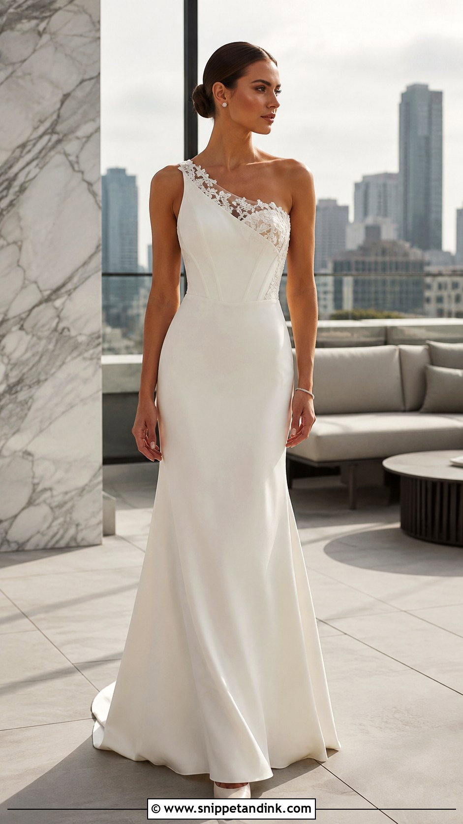 Joli Poli One Shoulder Wedding Dress - Snippet and Ink - 20 Joli Poli Wedding Dress Ideas