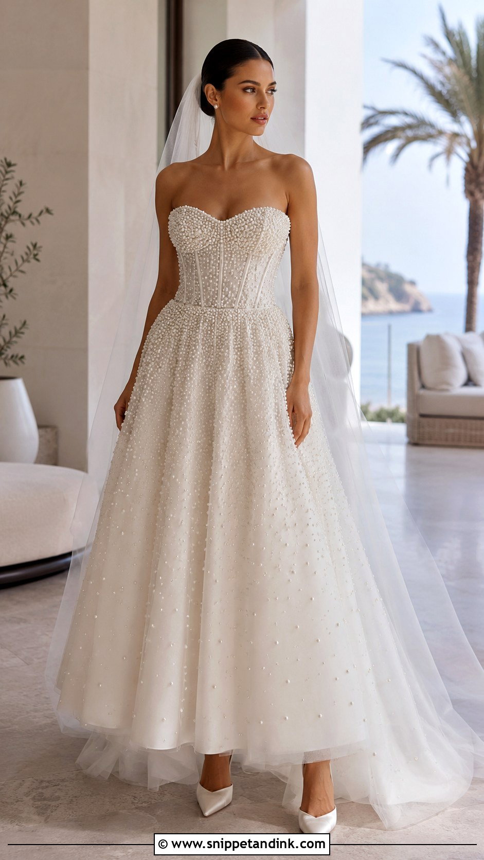 Joli Poli Pearl Embellished Wedding Dress - Snippet and Ink - 20 Joli Poli Wedding Dress Ideas