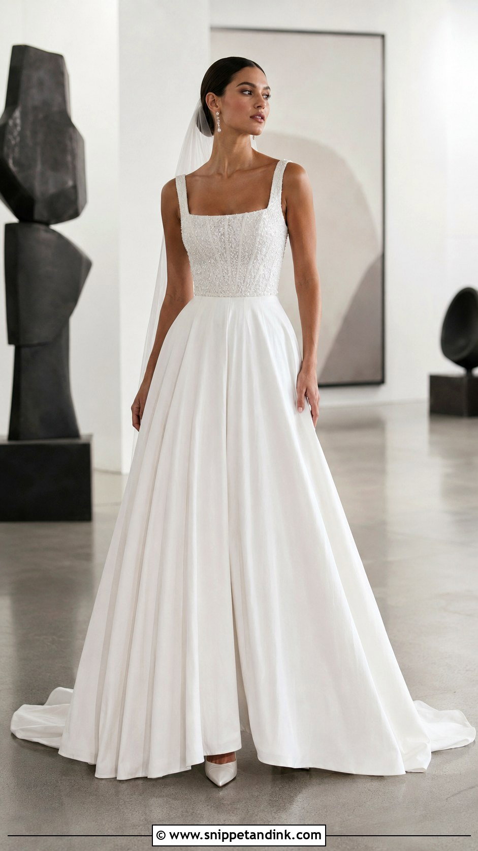 Joli Poli Square Neck Wedding Dress - Snippet and Ink - 20 Joli Poli Wedding Dress Ideas