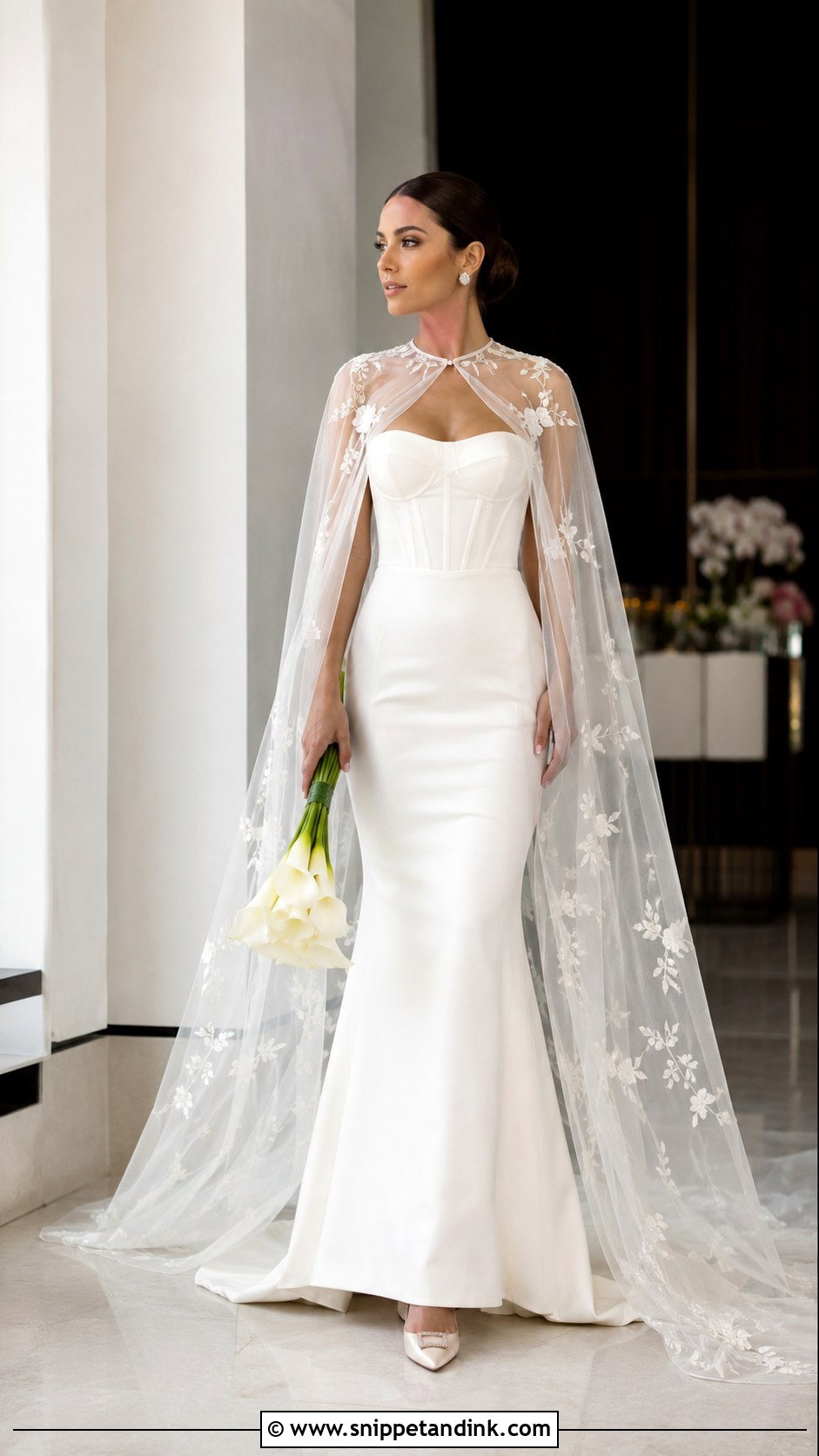 JoliPoli Detachable Cape Wedding Dress - Snippet and Ink - 20 Jolipoli Wedding Dress Ideas
