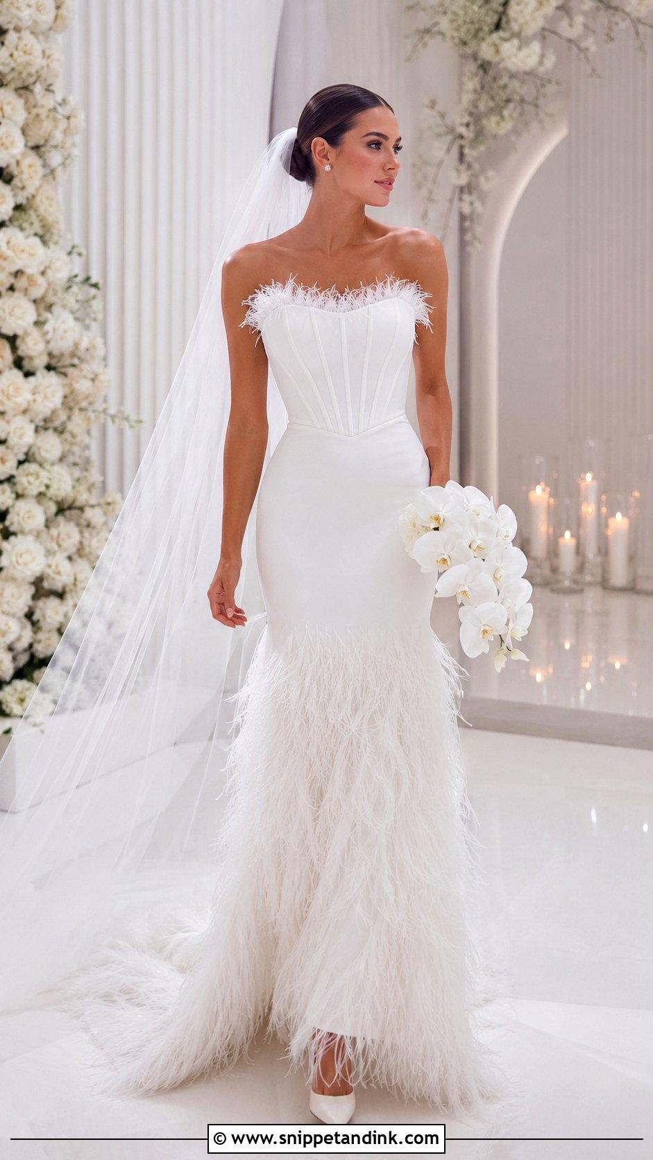 JoliPoli Feather Wedding Dress - Snippet and Ink - 20 Jolipoli Wedding Dress Ideas