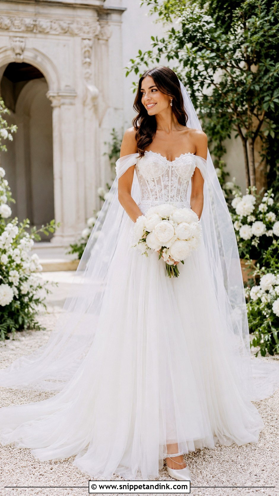 JoliPoli Off Shoulder Wedding Dress - Snippet and Ink - 20 Jolipoli Wedding Dress Ideas