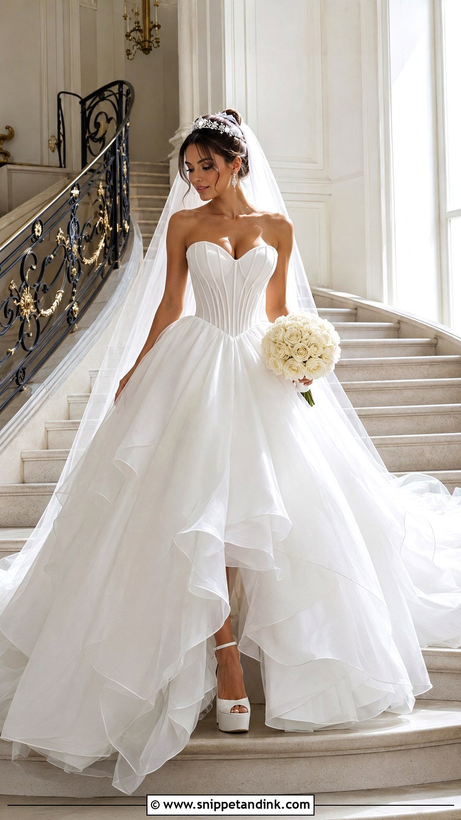 JoliPoli Strapless Ball Gown Wedding Dress - Snippet and Ink - 20 Jolipoli Wedding Dress Ideas