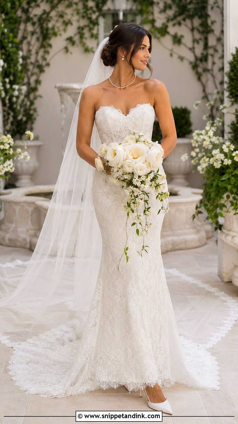 Joy Strapless Lace Wedding Dress - Snippet and Ink - 20 Grace Loves Lace Wedding Dress Ideas