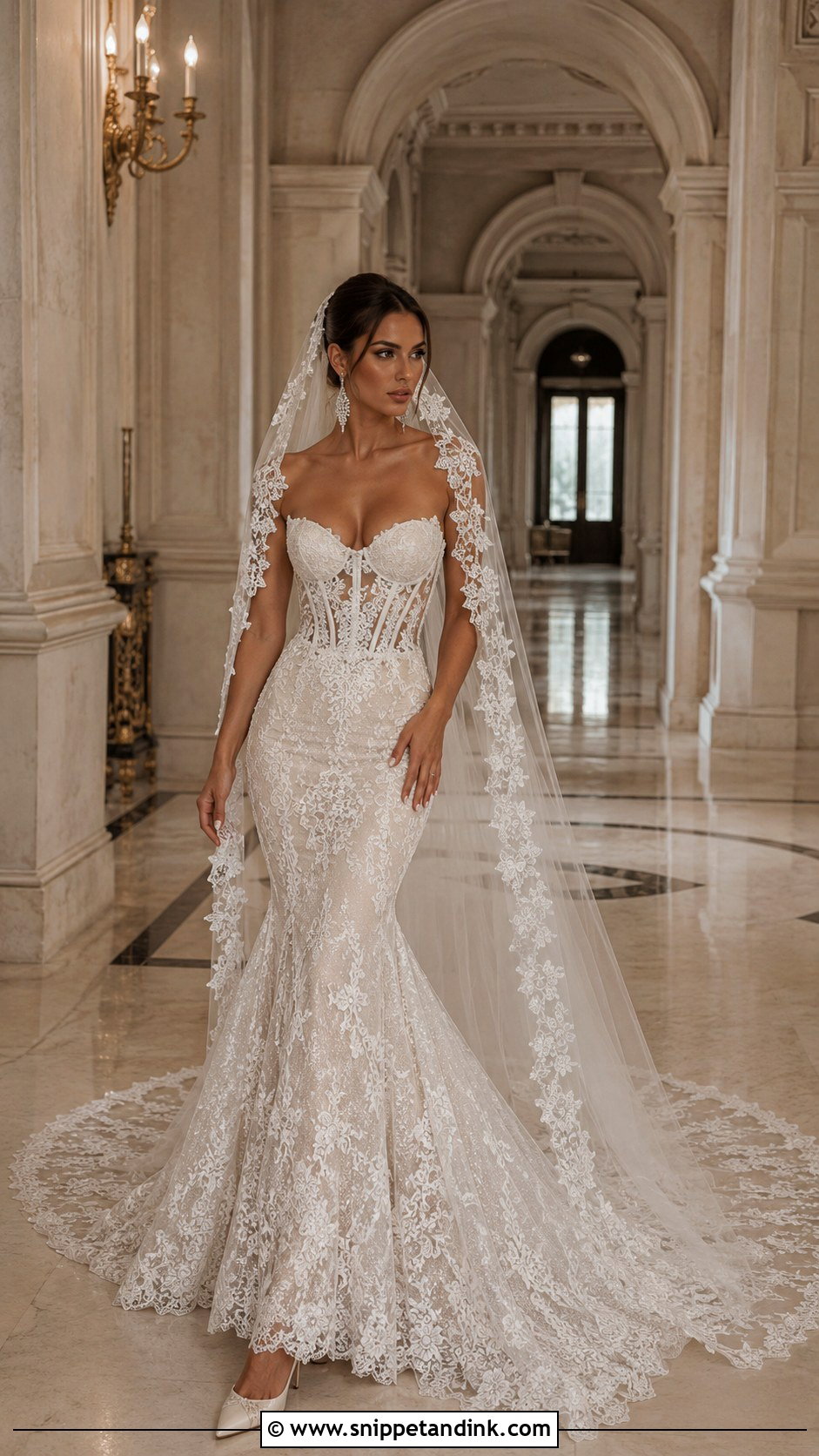 Julie Vino Lace Mermaid Wedding Dress - Snippet and Ink - 20 Julie Vino Wedding Dress Ideas