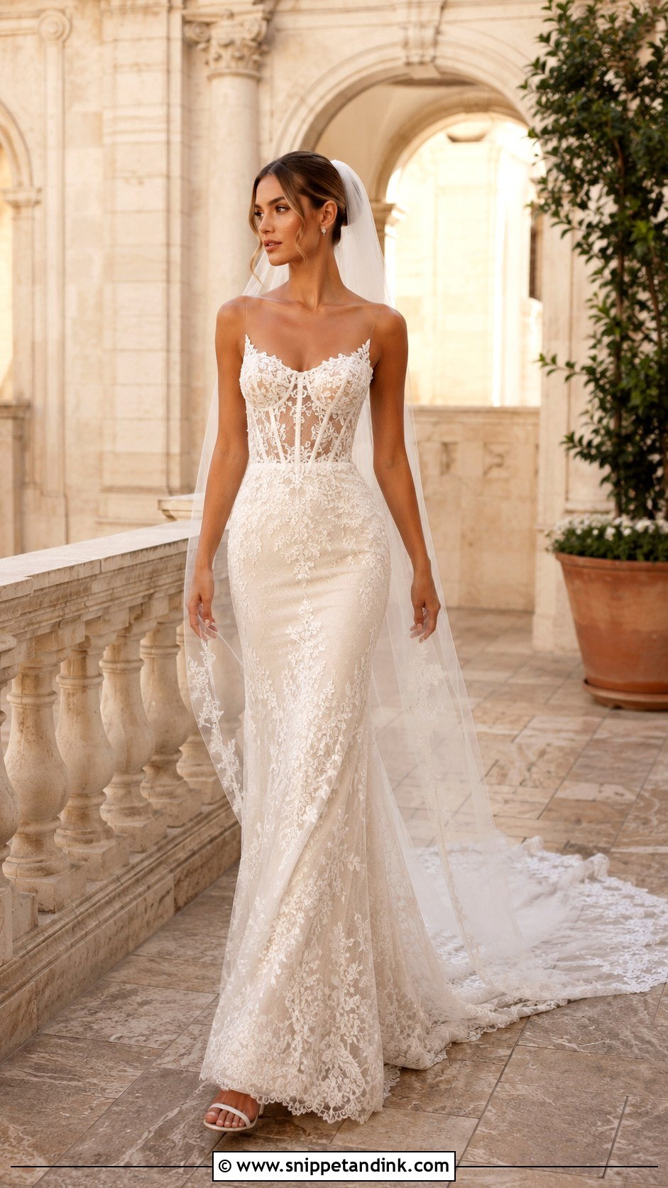 Julie Vino Sheer Bodice Wedding Dress - Snippet and Ink - 20 Julie Vino Wedding Dress Ideas