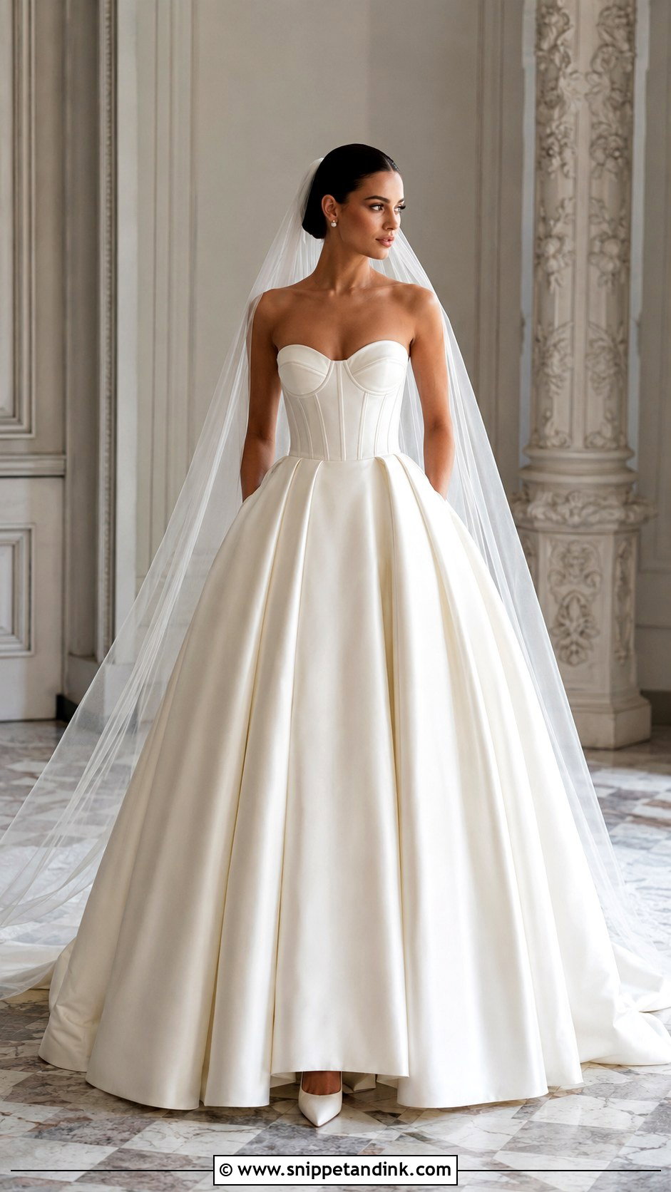 Julie Vino Strapless Satin Ball Gown - Snippet and Ink - 20 Julie Vino Wedding Dress Ideas