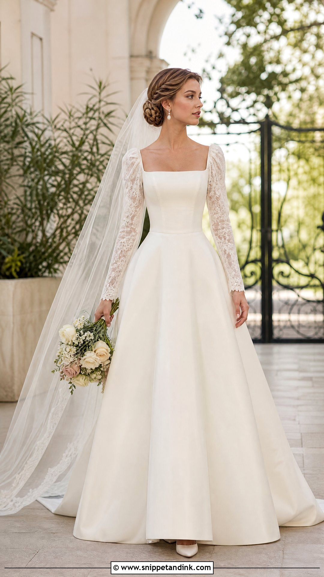 Juliet Sleeve Vintage Wedding Dress - Snippet and Ink - 25 Vintage Long Sleeve Wedding Dress Ideas
