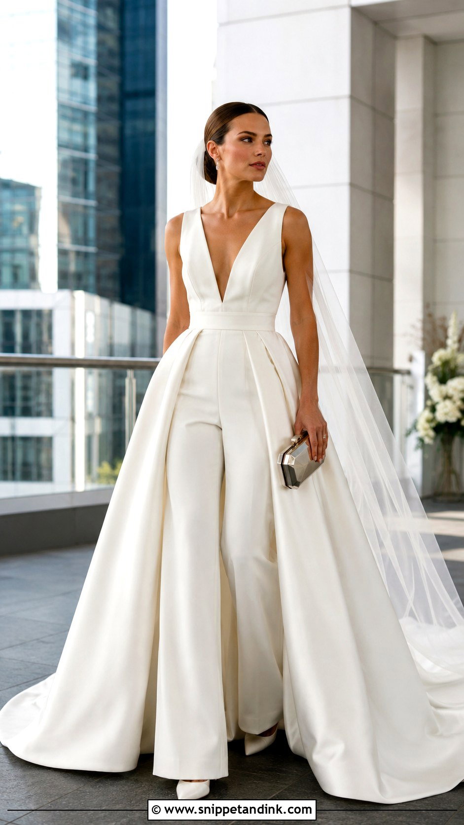 Jumpsuit 2in1 Wedding Dress With Detachable Skirt - Snippet and Ink - 20 2in1 Wedding Dress Ideas