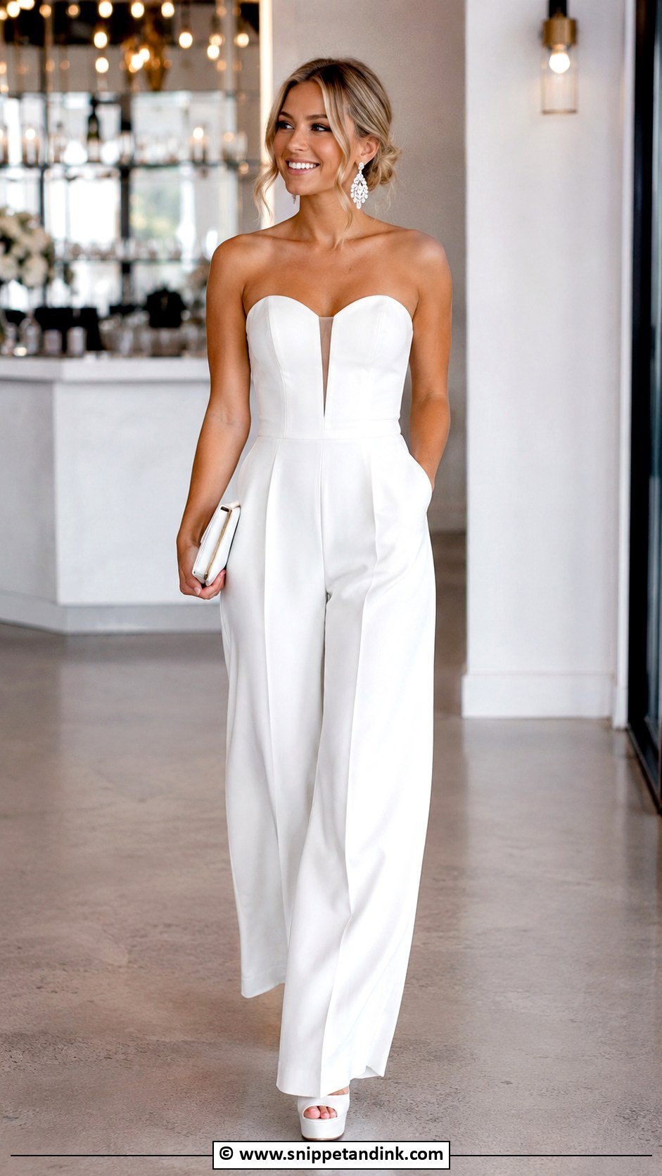 Jumpsuit Afterparty Wedding Outfit - Snippet and Ink - 30 Afterparty Wedding Dress Ideas