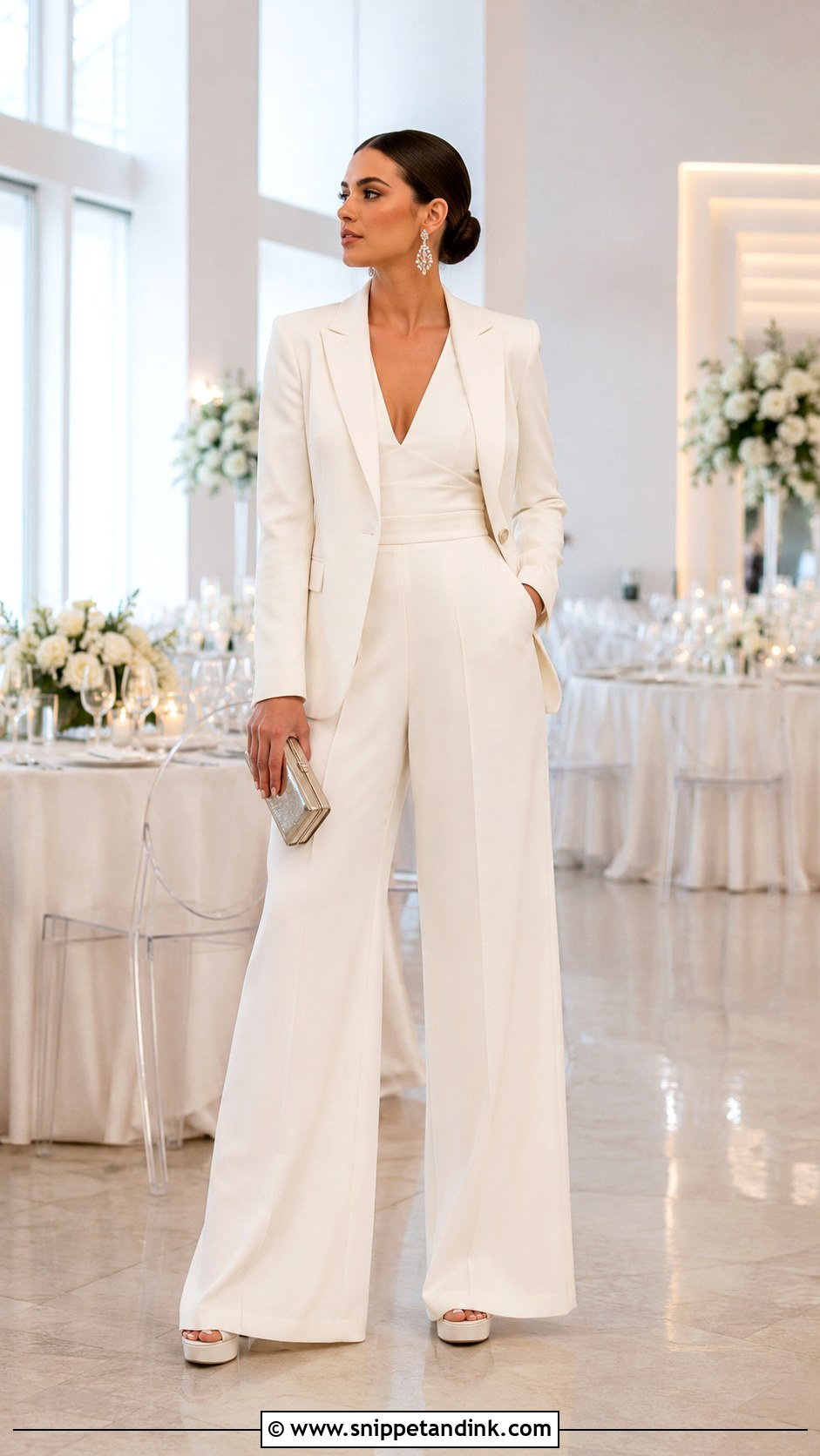 Jumpsuit And Blazer Marriage Suit - Snippet and Ink - 20 Marriage Suits Women