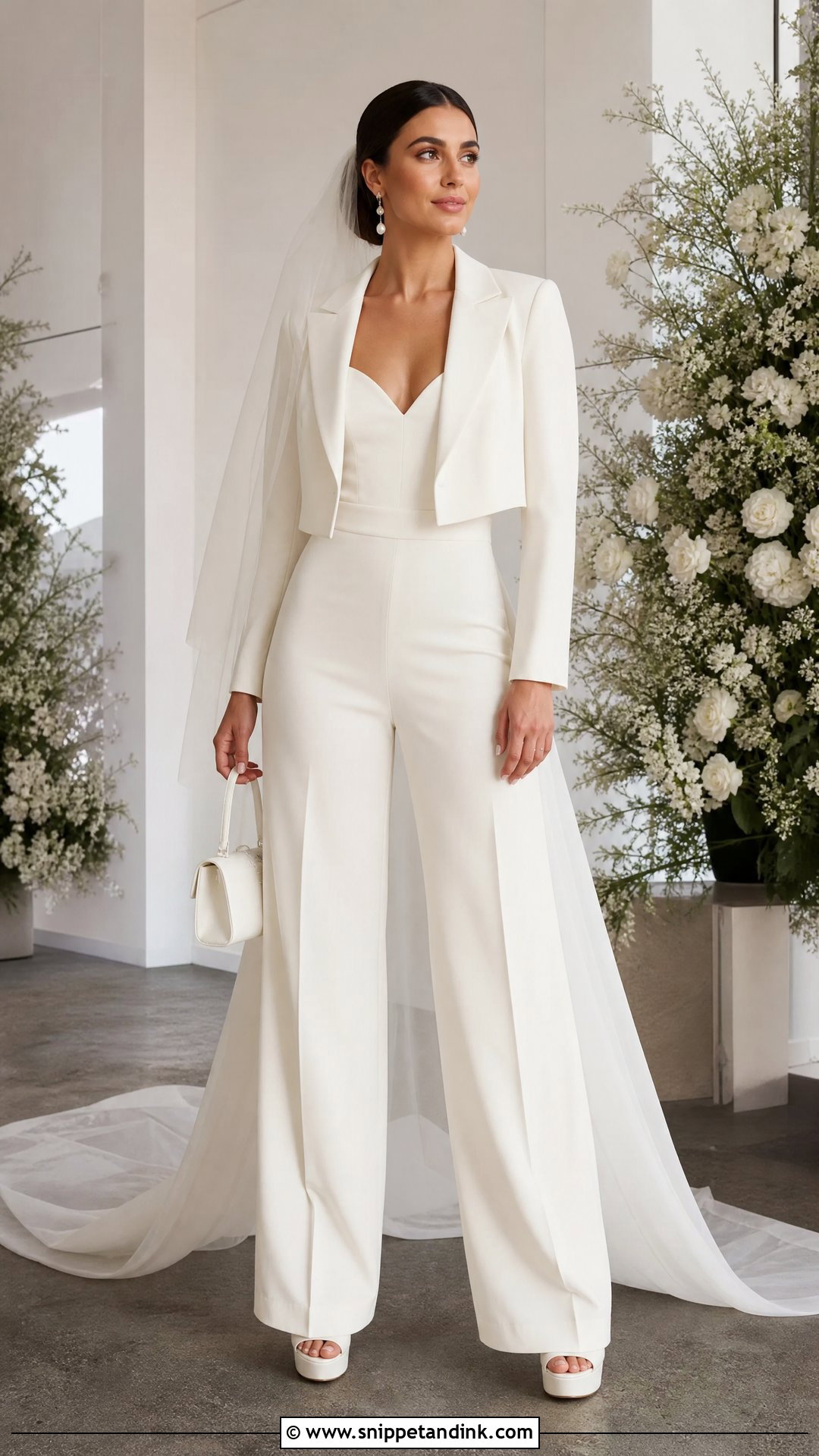 Jumpsuit And Blazer Wedding Suit - Snippet and Ink - 20 Wedding Dress Suits for Bride