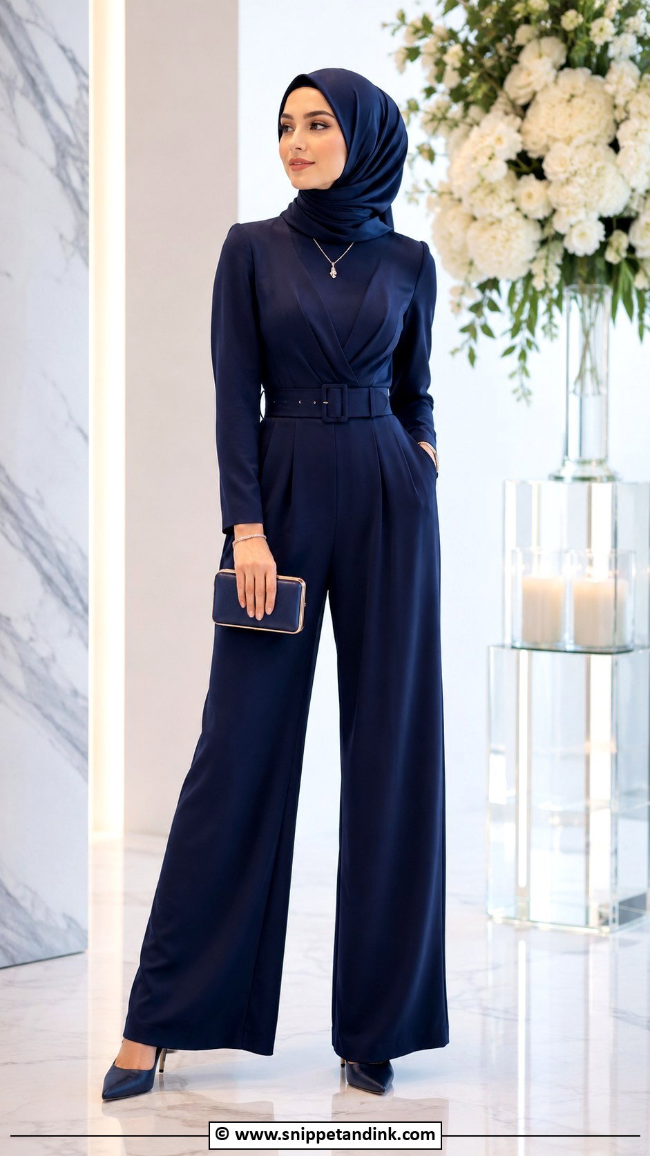 Jumpsuit Hijab Wedding Outfit - Snippet and Ink - 25 Hijab for Wedding Ideas