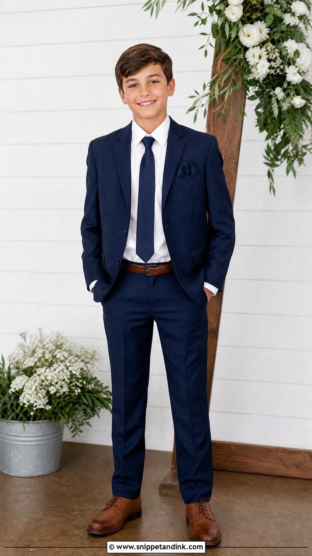 Junior Groomsman Suit Outfit - Snippet and Ink - 25 Boys Outfits for Wedding