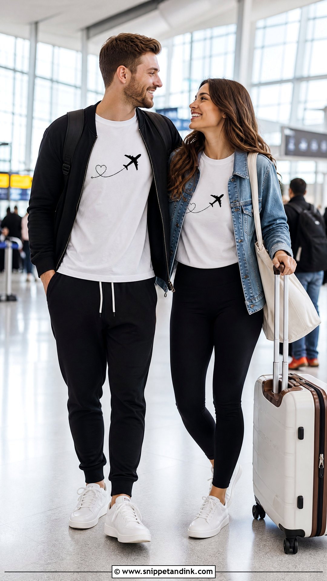 Just Married Airport Shirt Outfit - Snippet and Ink - 20 Honeymoon Shirts Ideas