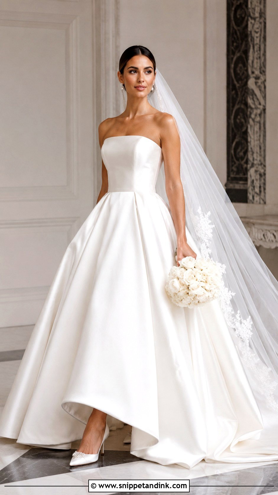 Justin Alexander Basque Waist Wedding Dress - Snippet and Ink - 25 Justin Alexander Wedding Dress Ideas