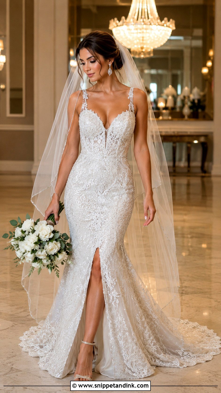 Justin Alexander Beaded Lace Wedding Dress - Snippet and Ink - 25 Justin Alexander Wedding Dress Ideas
