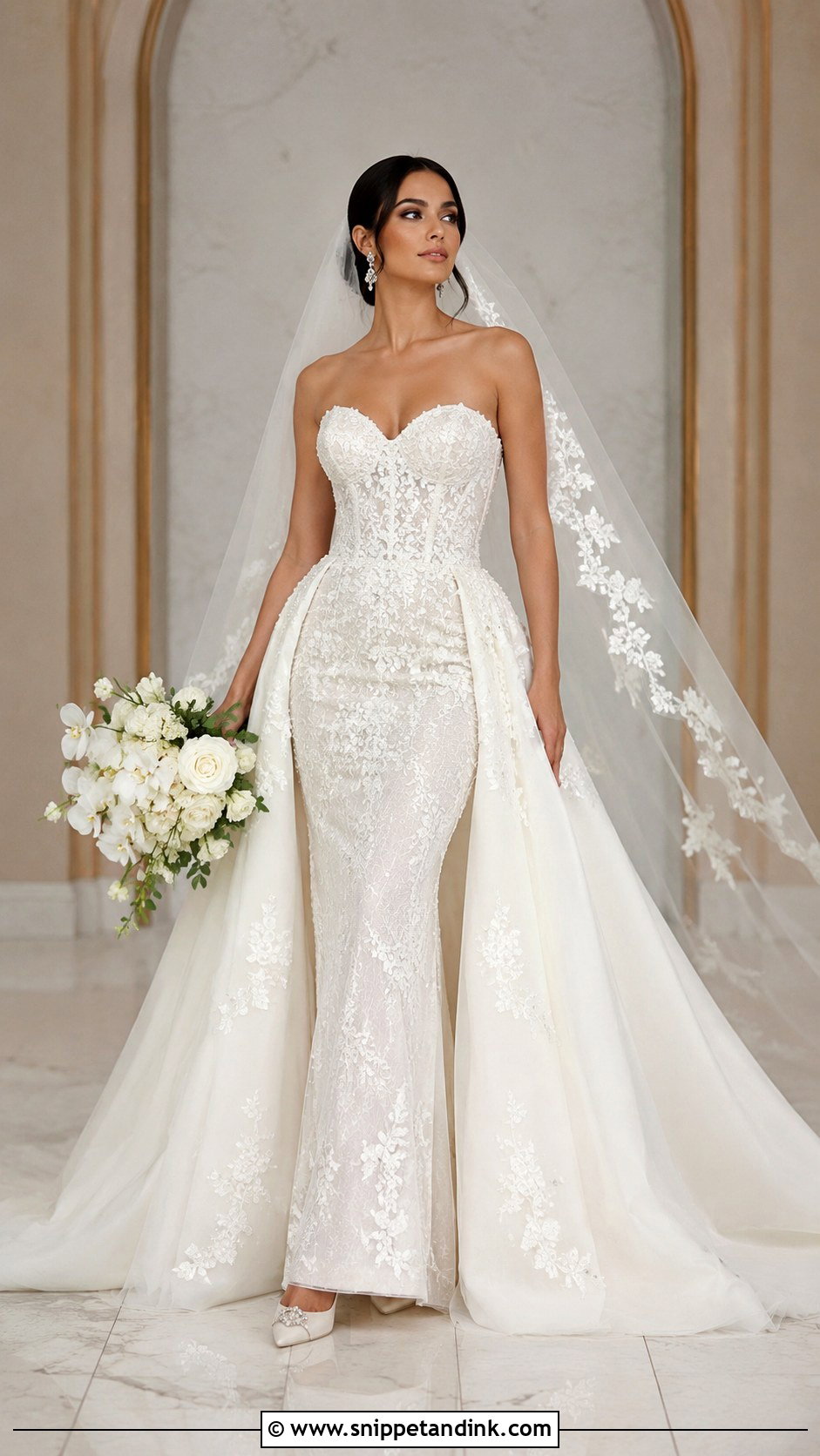 Justin Alexander Detachable Overskirt Wedding Dress - Snippet and Ink - 25 Justin Alexander Wedding Dress Ideas