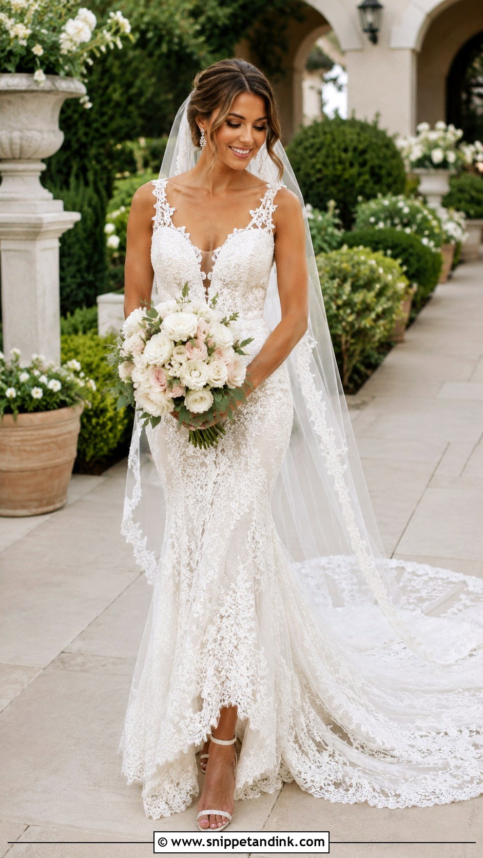 Justin Alexander Lace Fit And Flare Wedding Dress - Snippet and Ink - 25 Justin Alexander Wedding Dress Ideas