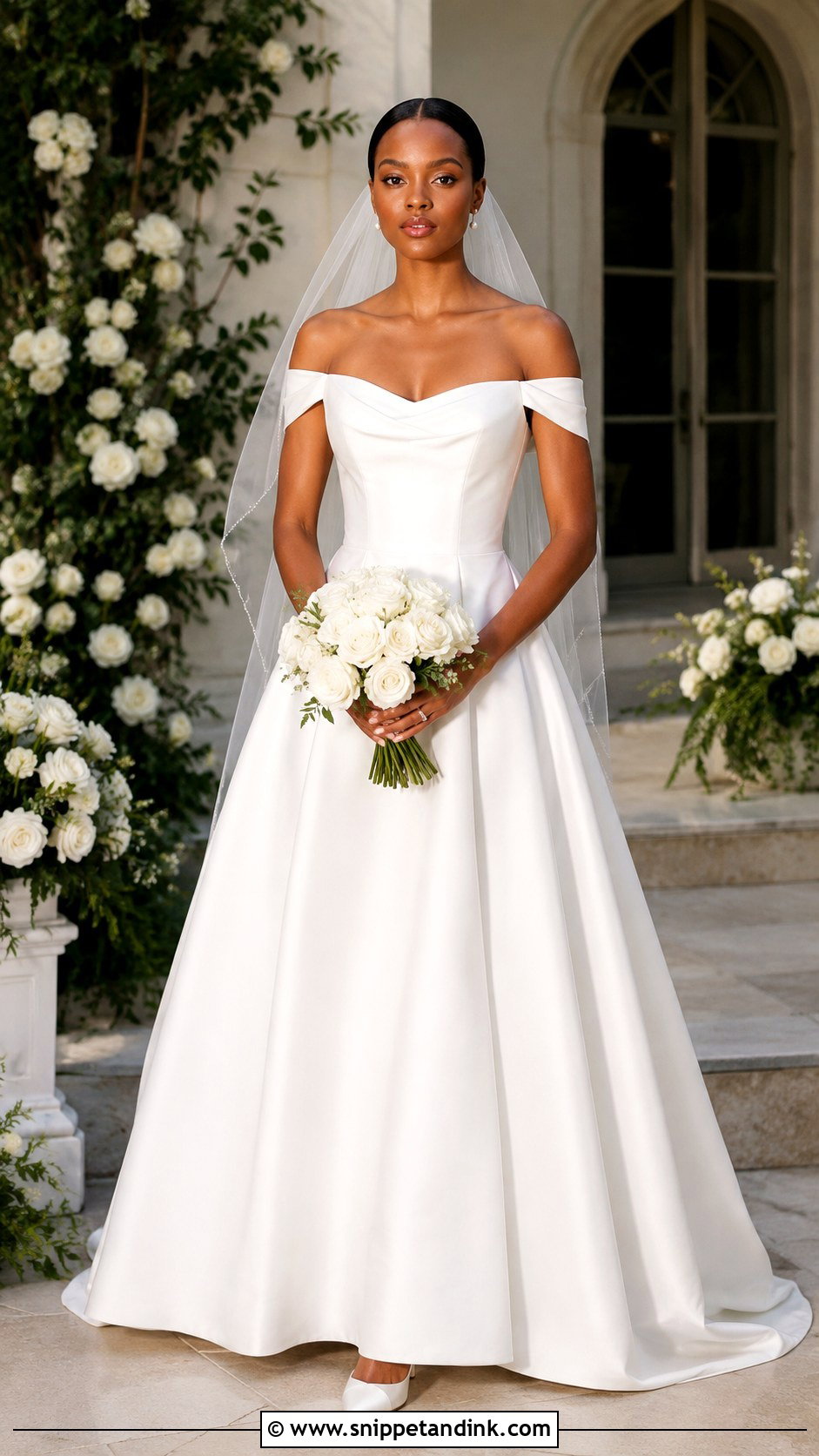 Justin Alexander Off The Shoulder Wedding Dress - Snippet and Ink - 25 Justin Alexander Wedding Dress Ideas