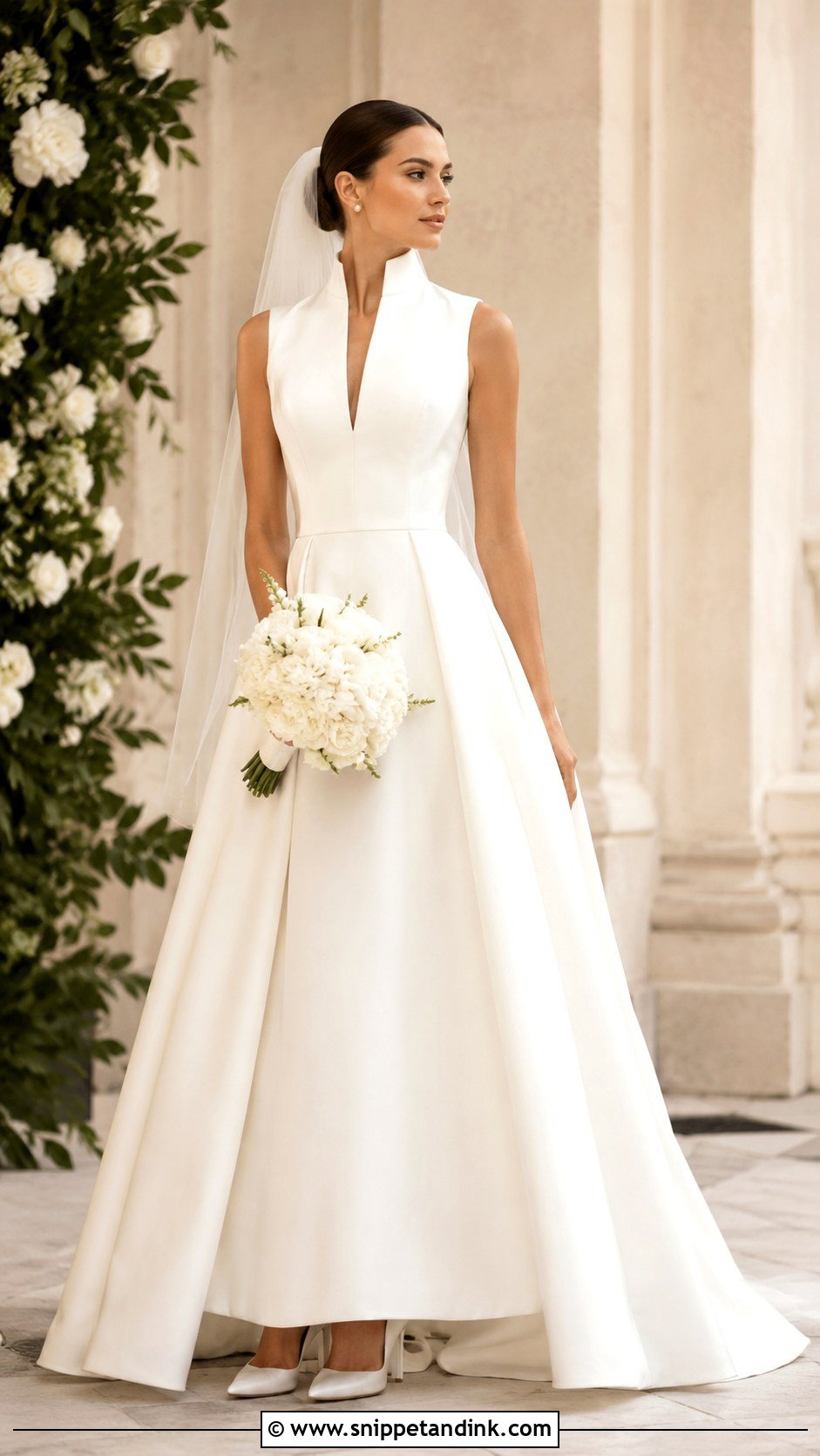 Justin Alexander Portrait Collar Wedding Dress - Snippet and Ink - 25 Justin Alexander Wedding Dress Ideas