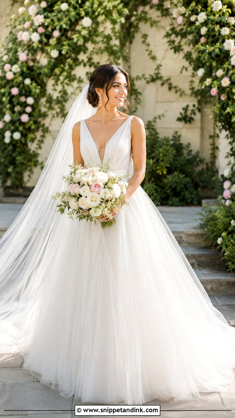 Justin Alexander Tulle Ball Gown Wedding Dress - Snippet and Ink - 25 Justin Alexander Wedding Dress Ideas