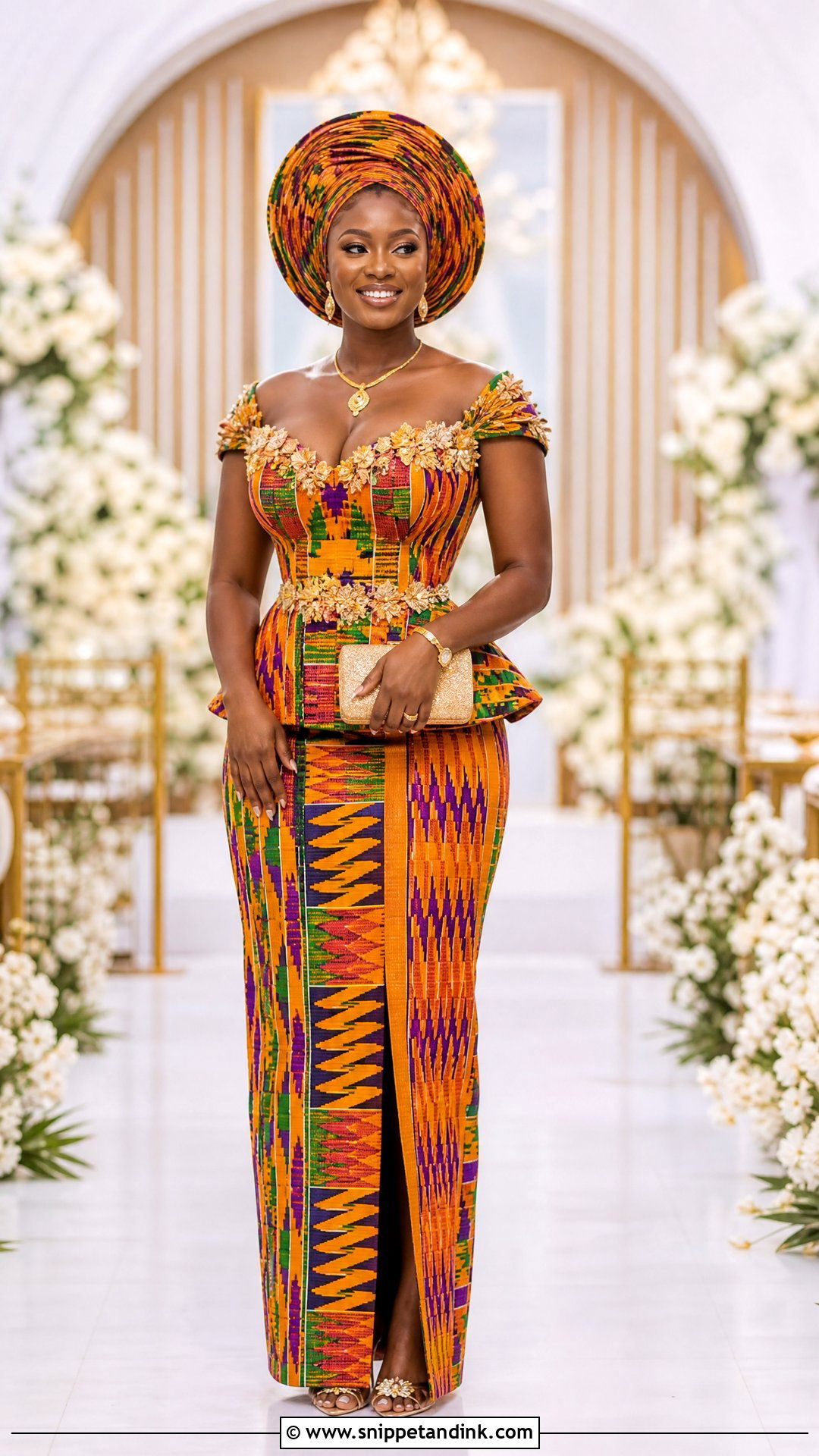 Kaba And Slit Ghana Wedding Dress - Snippet and Ink - 25 Ghana Wedding Dress Ideas