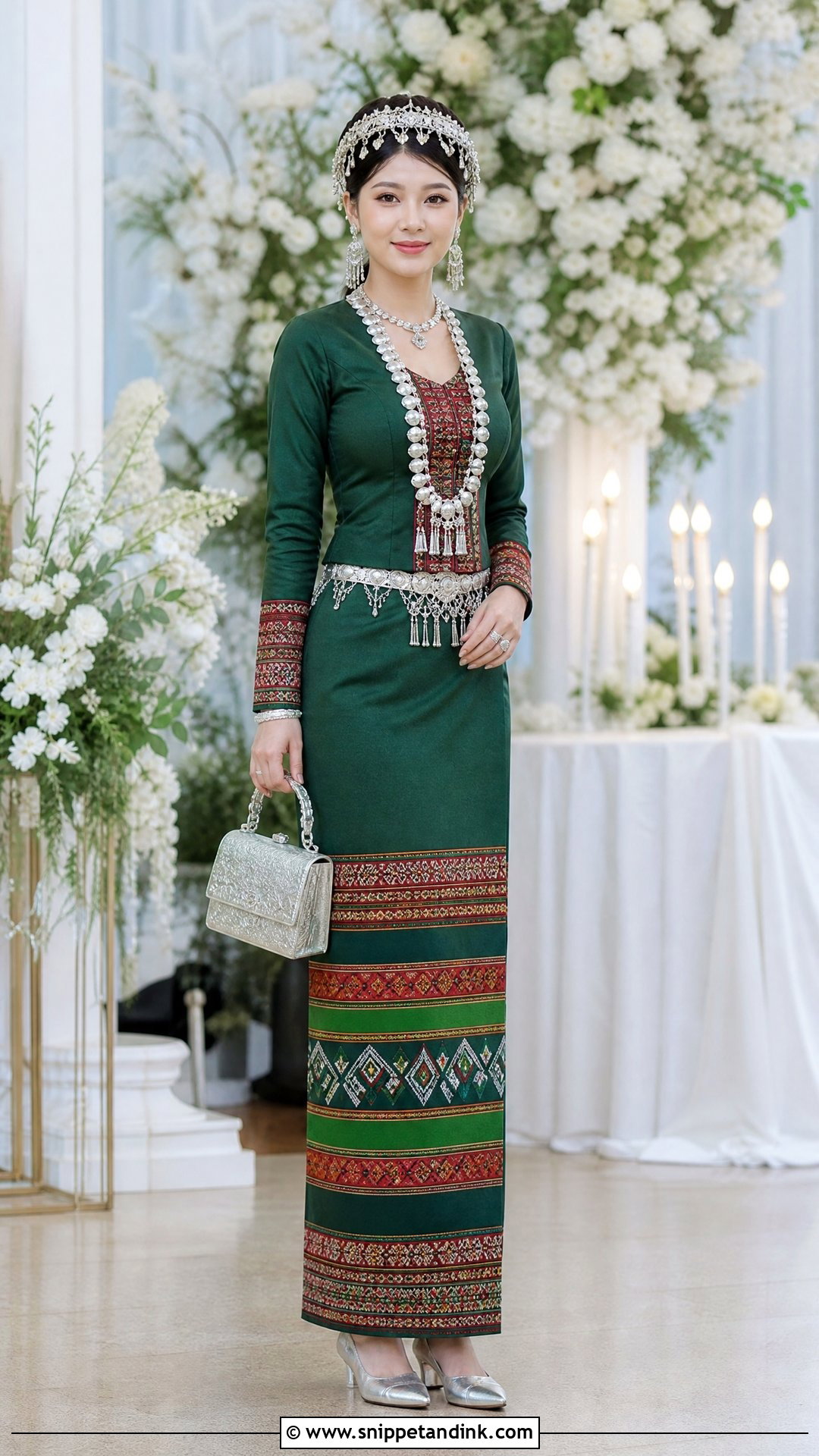 Kachin Inspired Myanmar Wedding Dress - Snippet and Ink - 25 Myanmar Wedding Dress Design Ideas