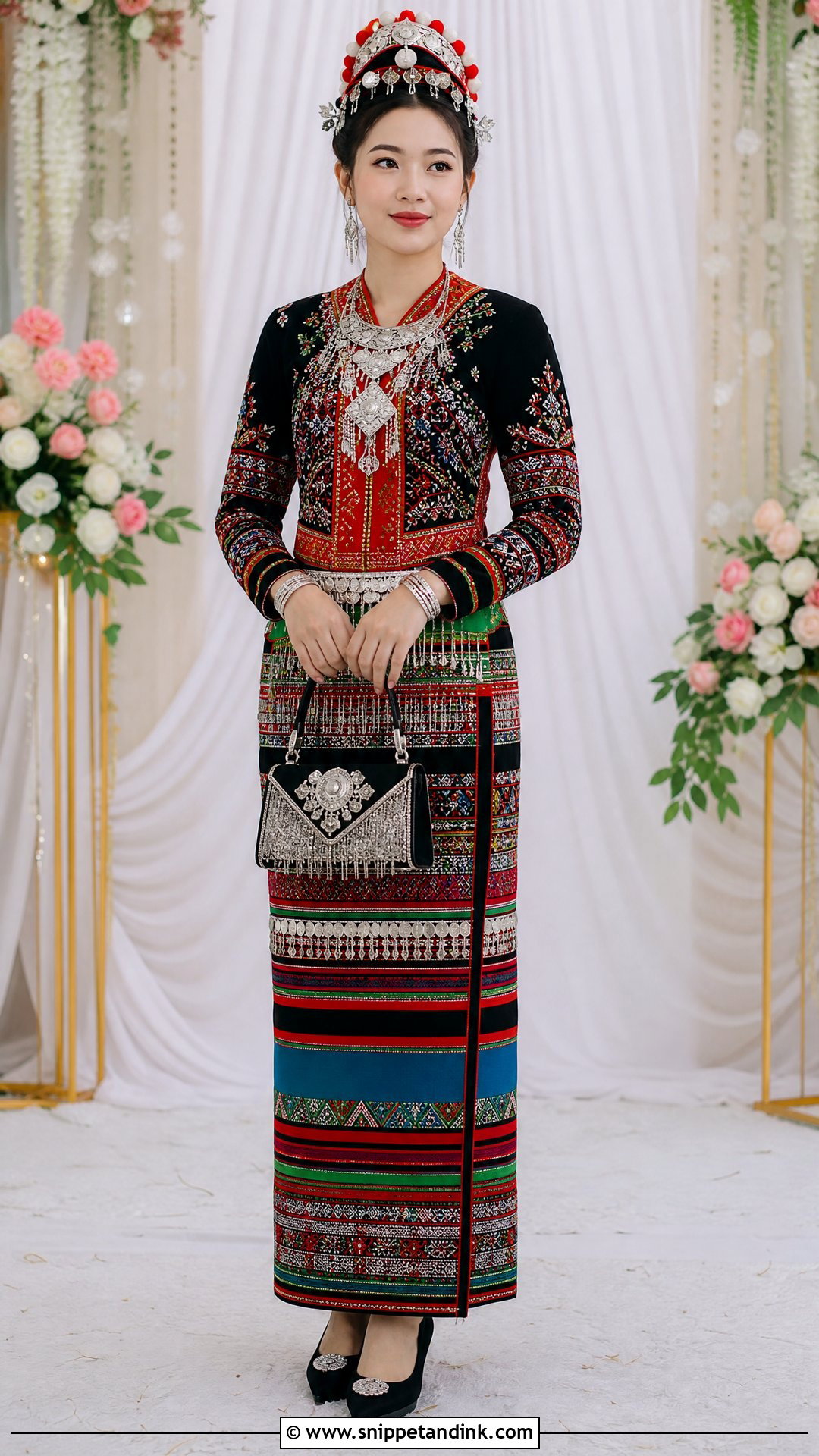 Kachin Inspired Wedding Dress - Snippet and Ink - 20 Myanmar Wedding Dresses