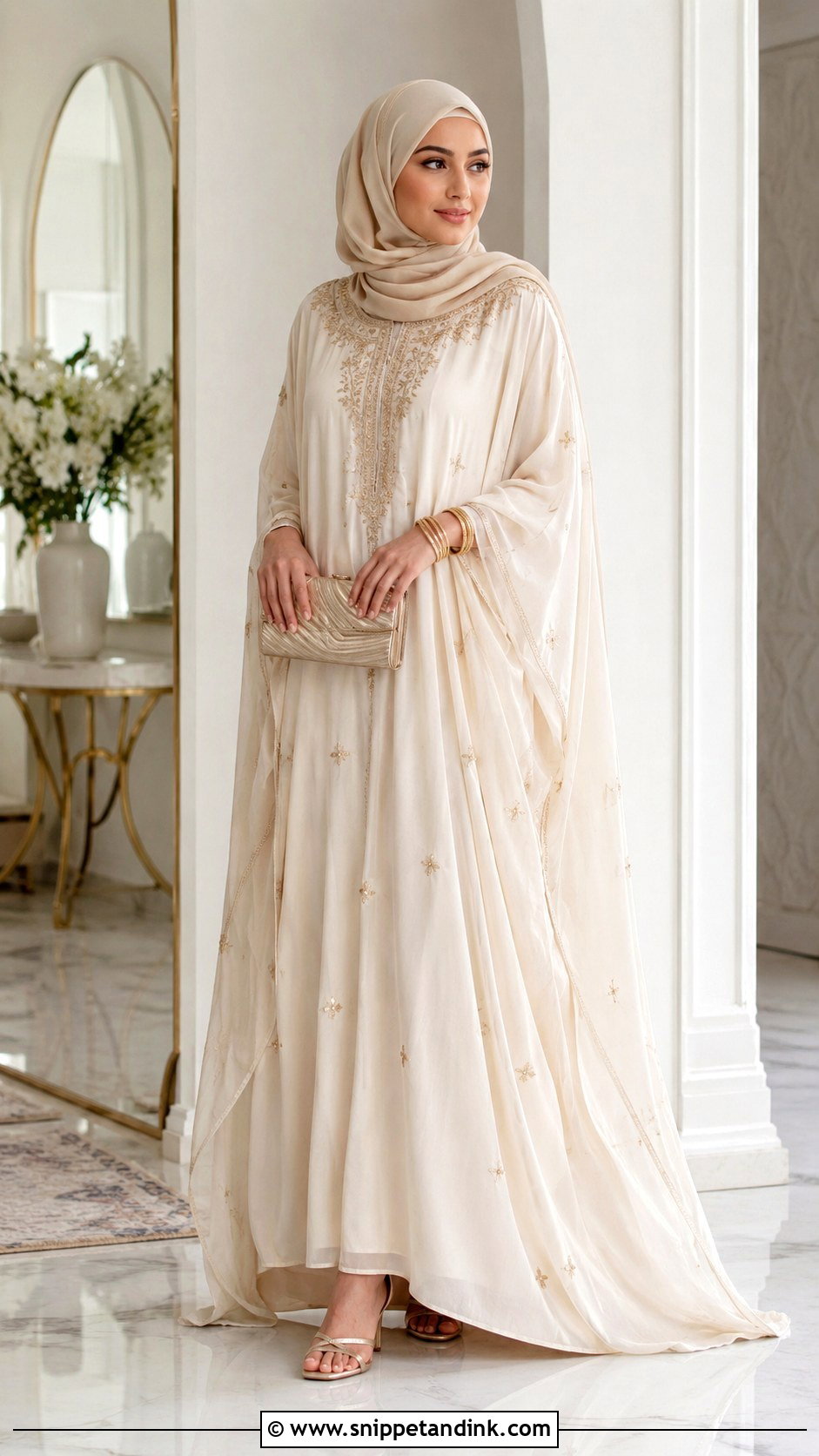 Kaftan Gown With Hijab - Snippet and Ink - 25 Gown with Hijab Ideas