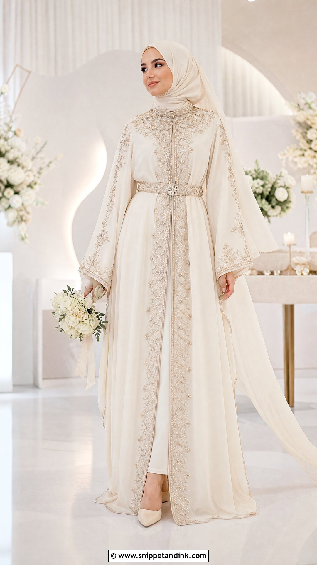 Kaftan Hijab Wedding Dress - Snippet and Ink - 25 Modest Wedding Dresses Hijab