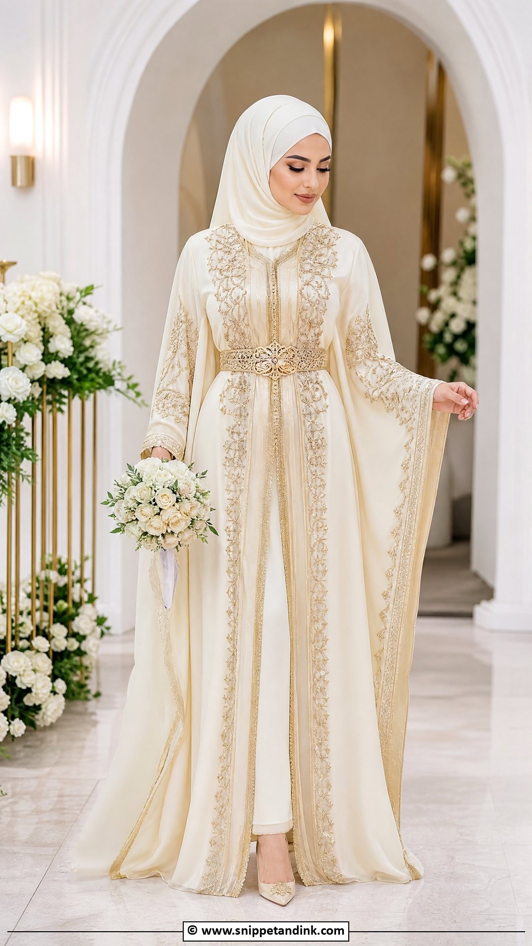 Kaftan Hijab Wedding Dress - Snippet and Ink - 35 Hijab Wedding Dresses