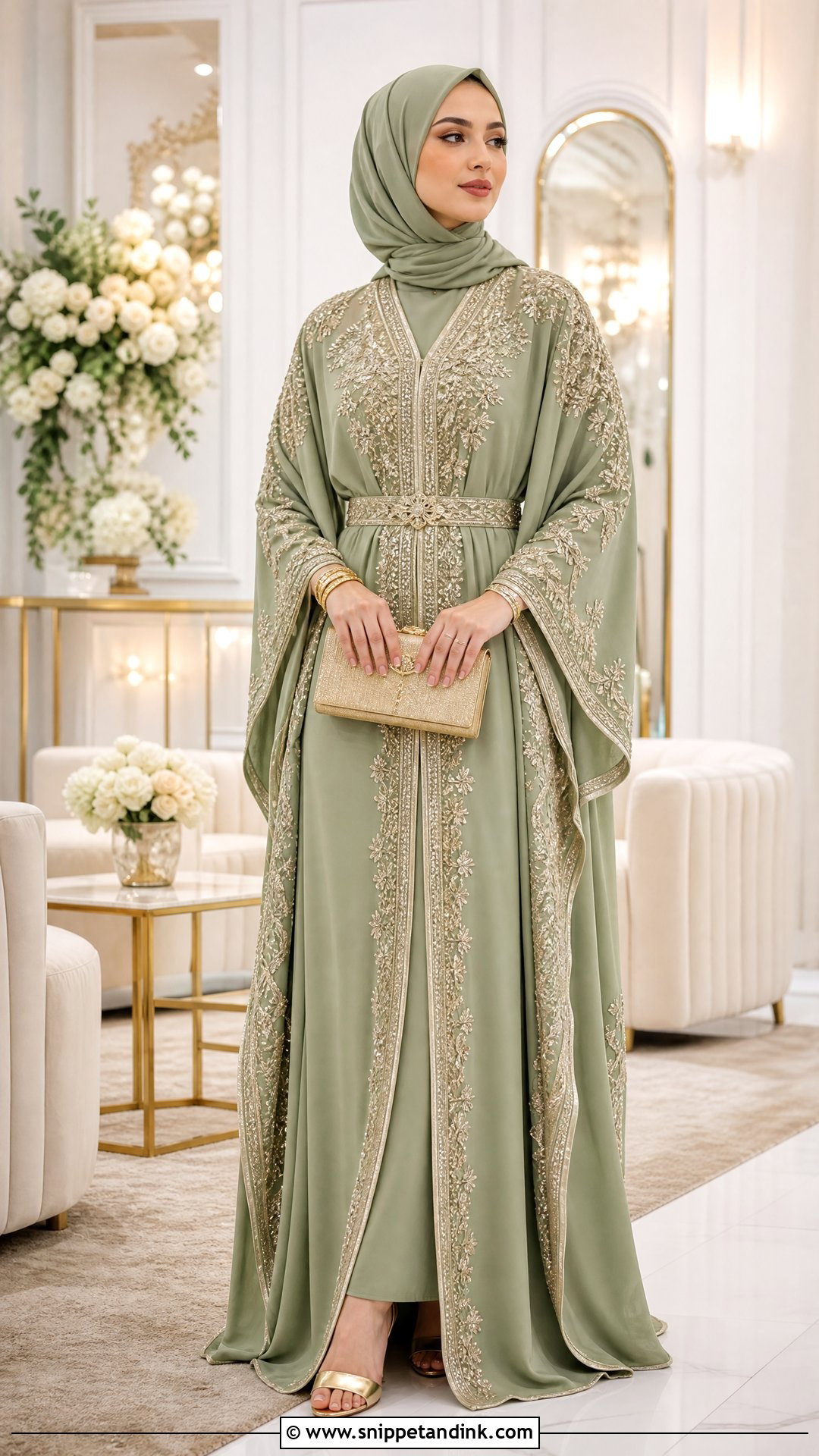 Kaftan Hijab Wedding Outfit - Snippet and Ink - 25 Hijab Ideas for Wedding