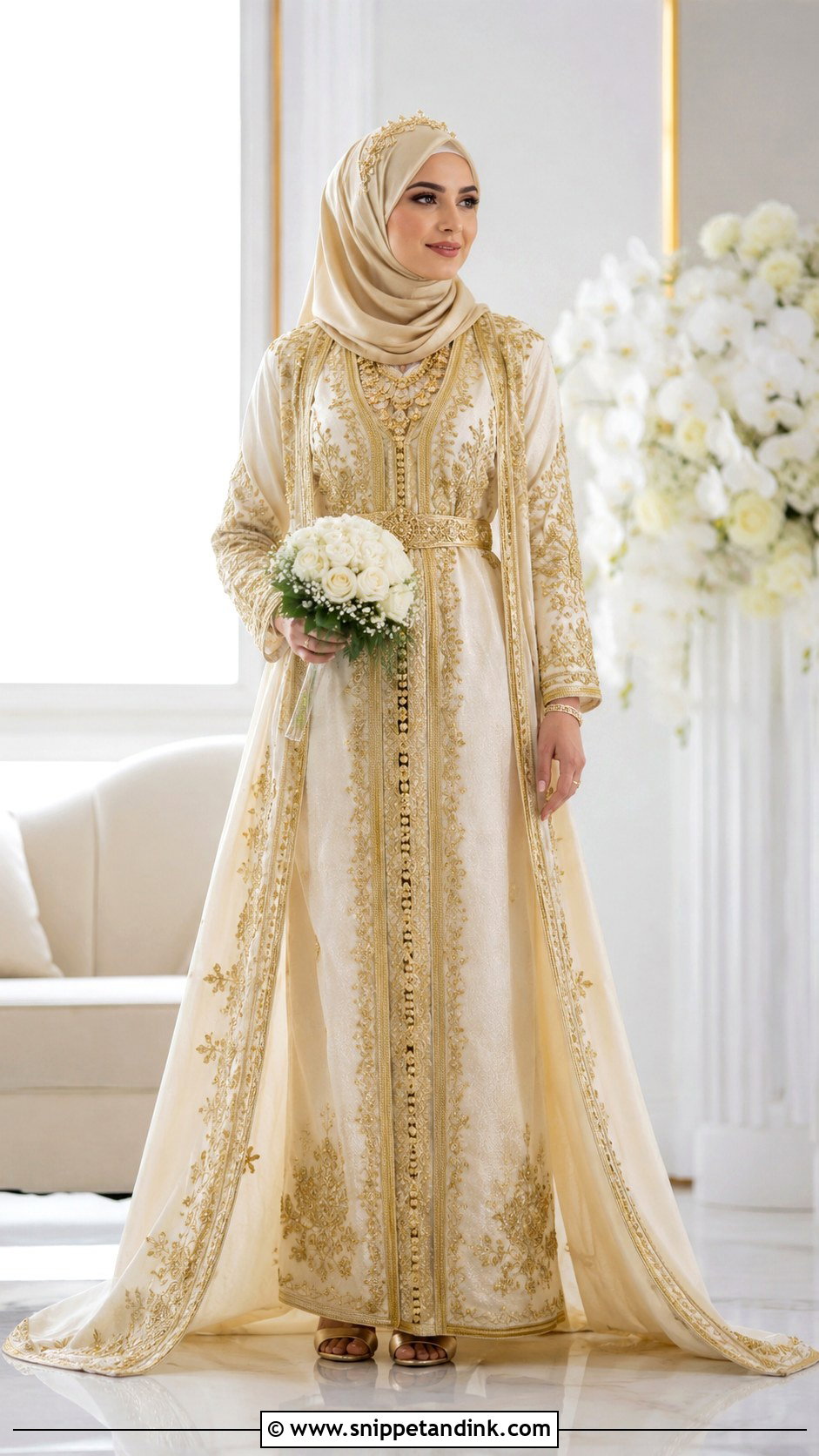 Kaftan Muslim Wedding Dress - Snippet and Ink - 30 Muslim Wedding Dress Ideas