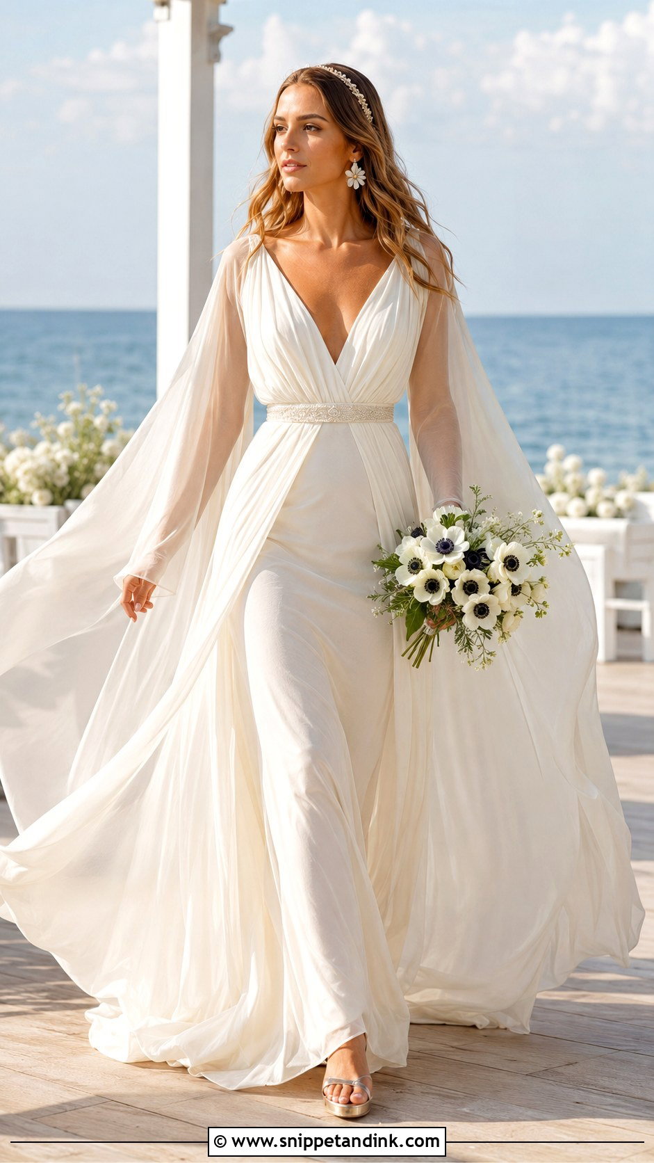 Kaftan Sleeve 70s Wedding Dress - Snippet and Ink - 20 70s Wedding Dresses