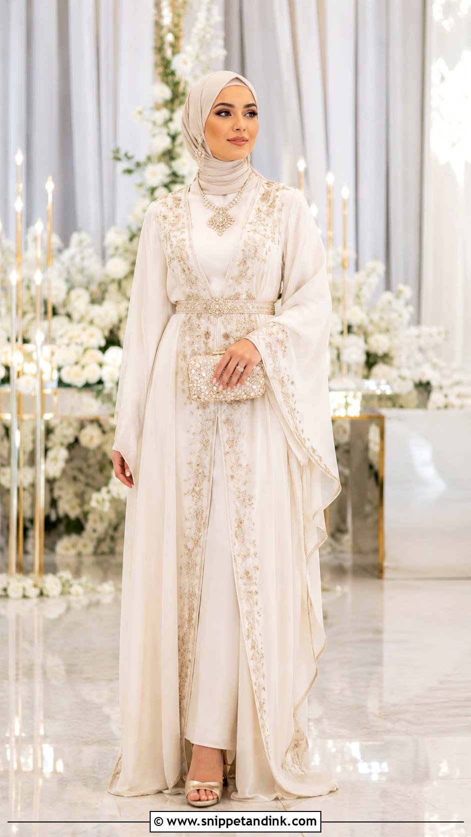 Kaftan Wedding Dress Hijab - Snippet and Ink - 35 Wedding Dress Hijab Ideas