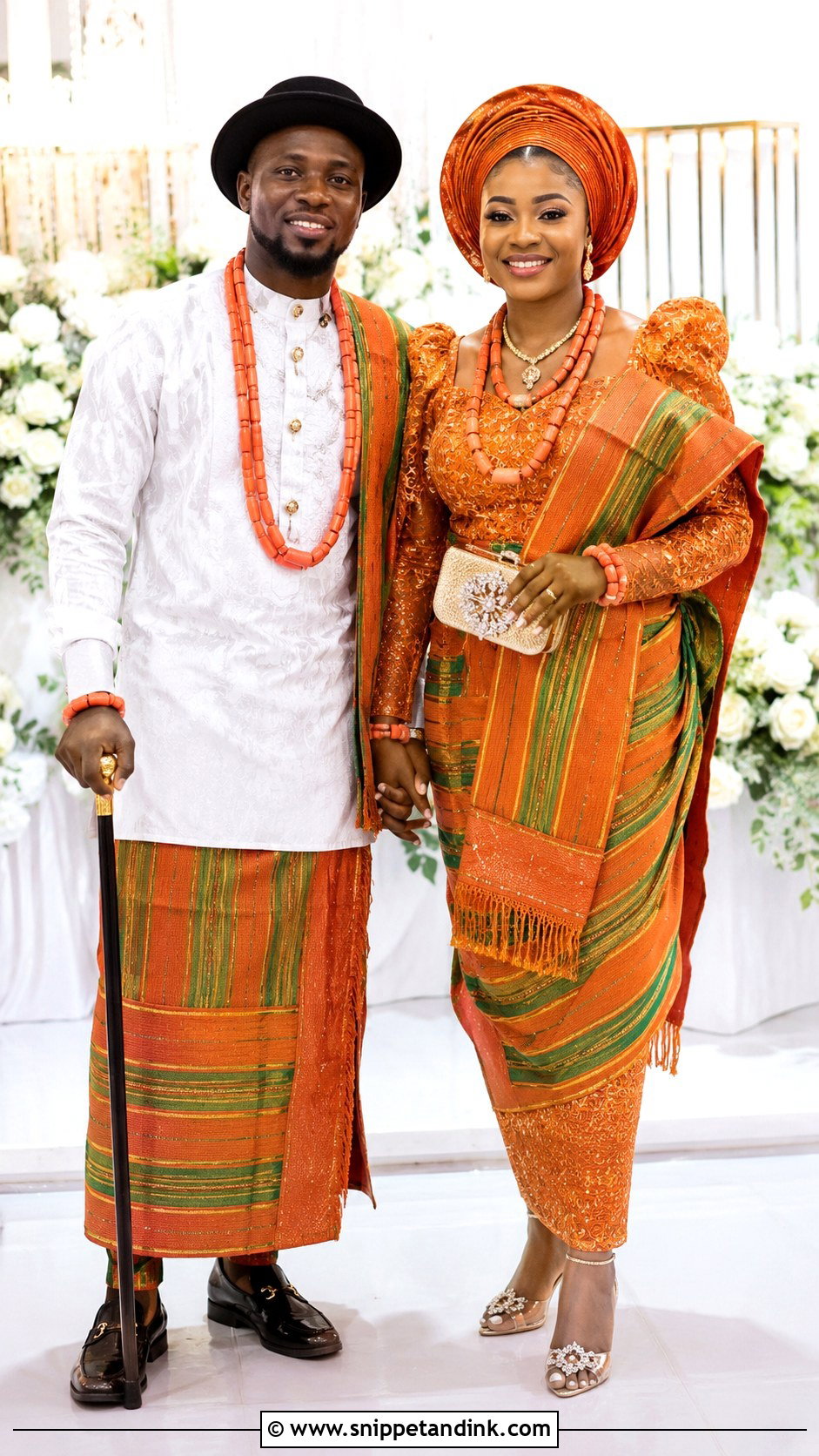 Kalabari Traditional Marriage Attire With Beads - Snippet and Ink - 25 Traditional Marriage Attires in Nigeria Ideas