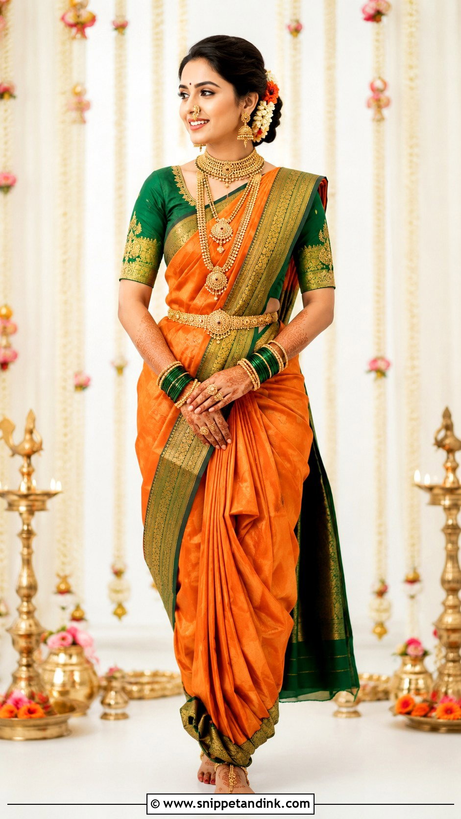 Kamarband Navvari Bridal Look - Snippet and Ink - 30 Navvari Bridal Look Ideas