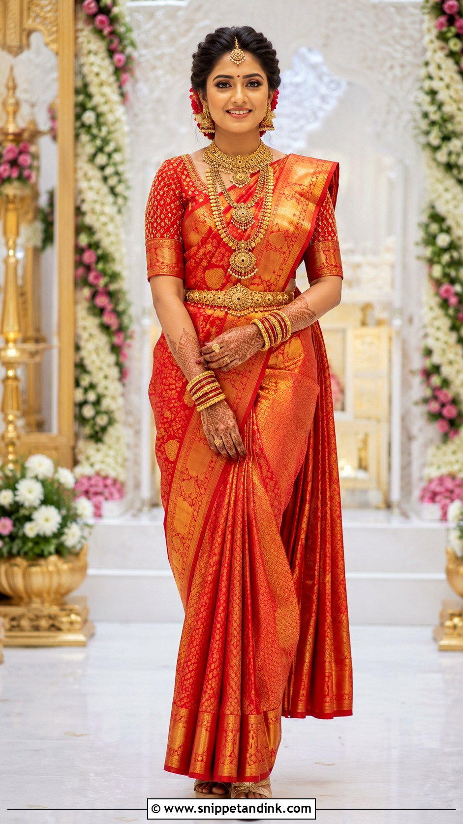 Kanchipuram Silk Saree Bridal Outfit - Snippet and Ink - 20 Bride Wear Ideas