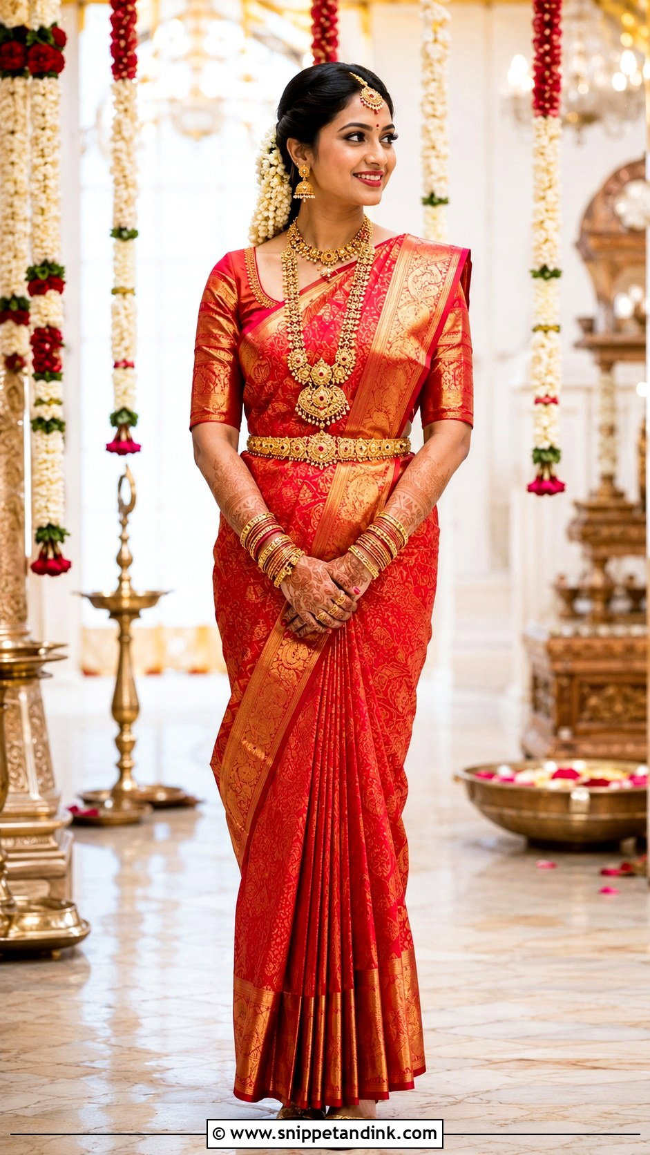 Kanjeevaram Bridal Saree - Snippet and Ink - 20 Desi Bridal Dresses