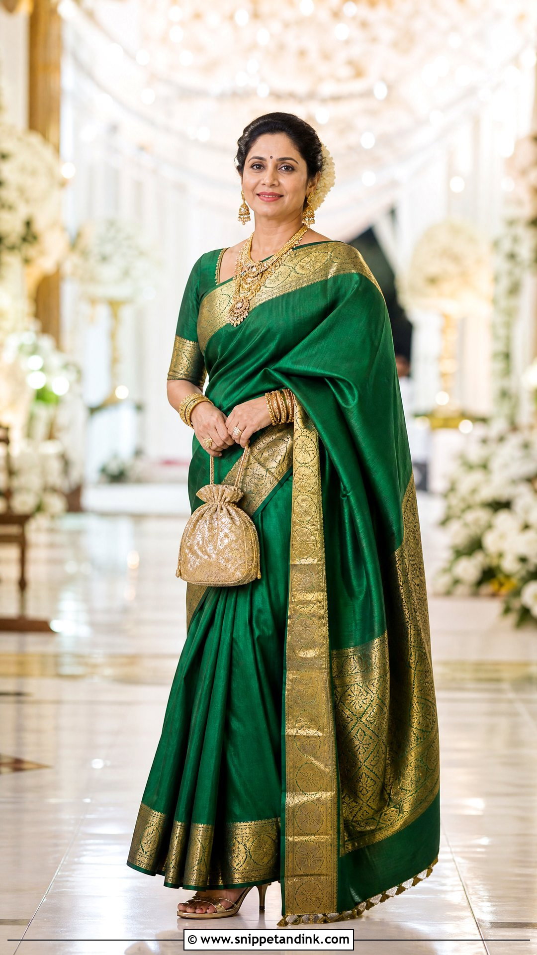 Kanjeevaram Saree For Bridal Mom - Snippet and Ink - 20 Indian Bridal Mom Dress Ideas