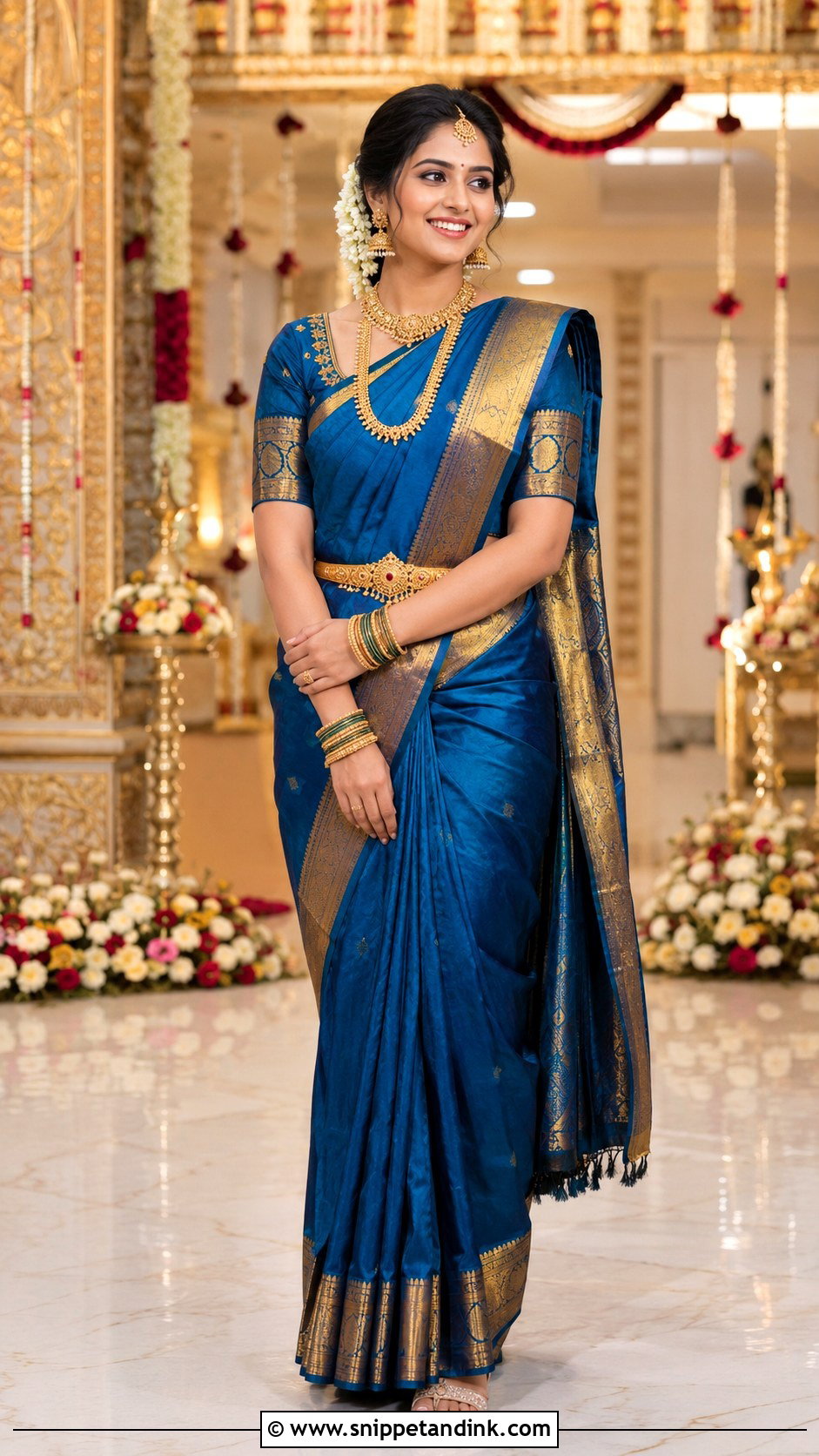 Kanjeevaram Saree For Sister Wedding - Snippet and Ink - 30 Indian Sister Wedding Dress Ideas