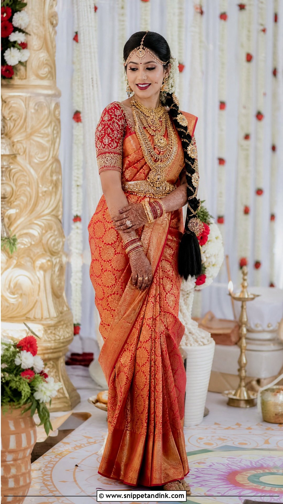 Kanjeevaram Saree Hyderabadi Bride - Snippet and Ink - 20 Hyderabadi Bride Ideas