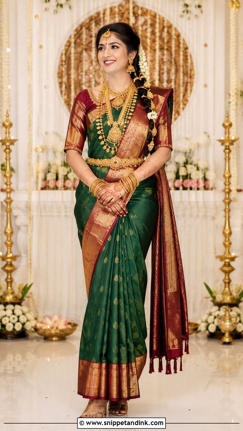 Kanjeevaram Saree Karnataka Bride - Snippet and Ink - 25 Karnataka Bride Ideas
