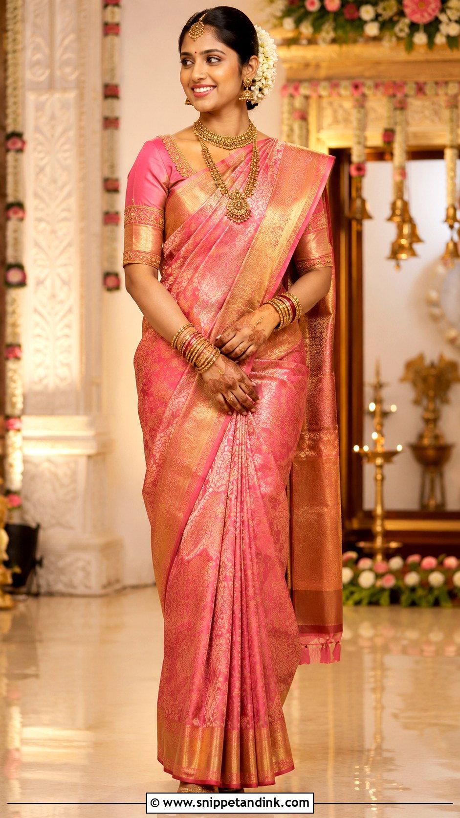 Kanjeevaram Saree Outfit - Snippet and Ink - 25 Latest Indian Wedding Outfits for Women