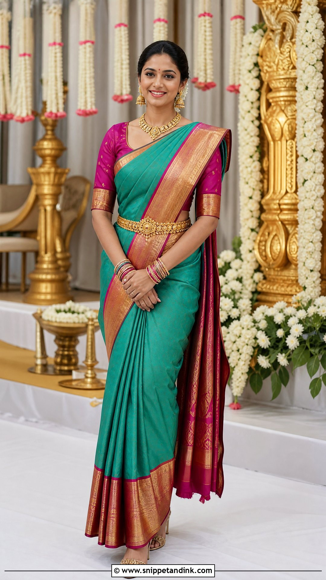 Kanjeevaram Saree for Brother Marriage - Snippet and Ink - 25 Brother Marriage Dress for Sister Ideas